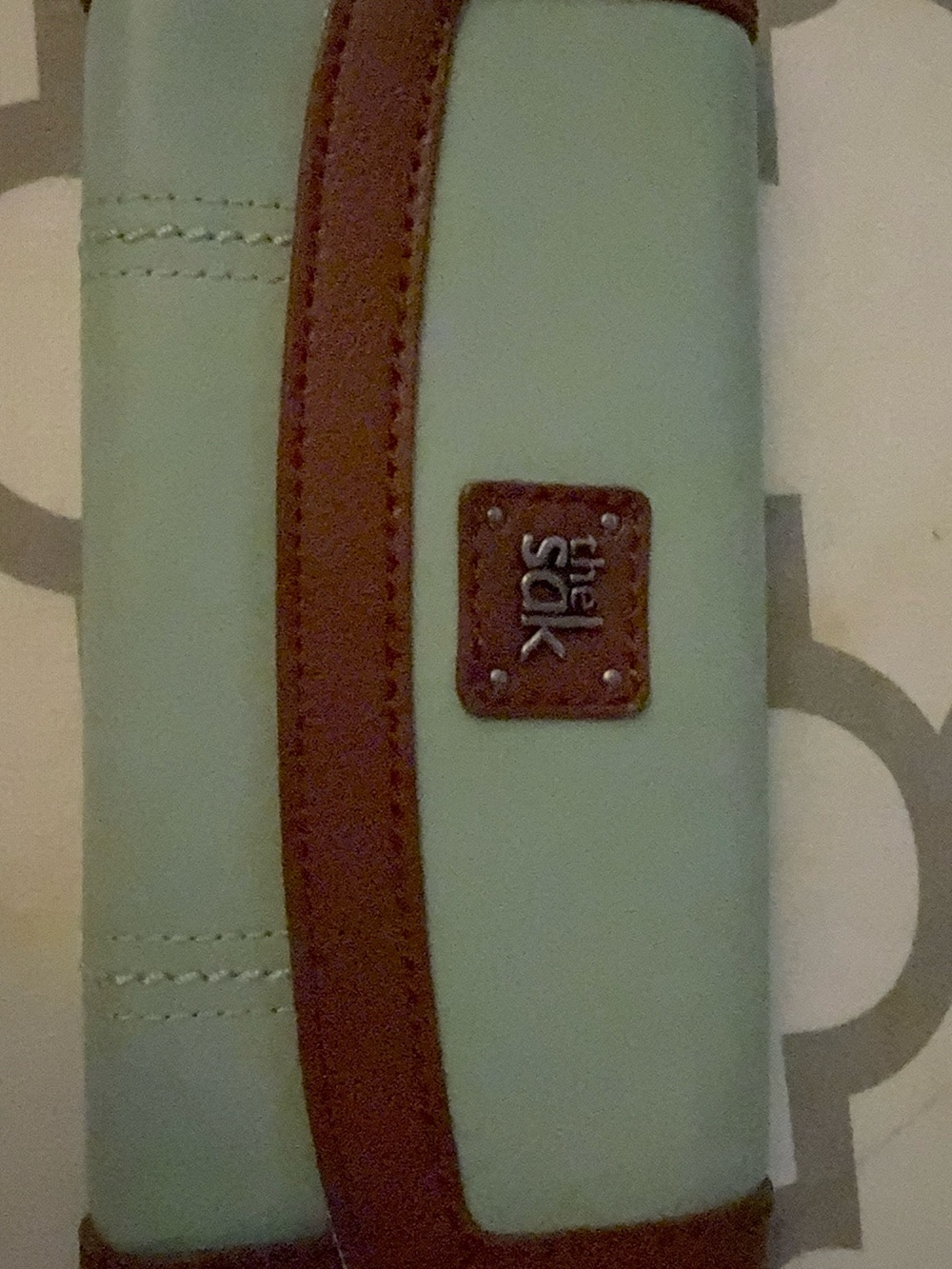 The Sak Mint and Brown Wallet Phone Case